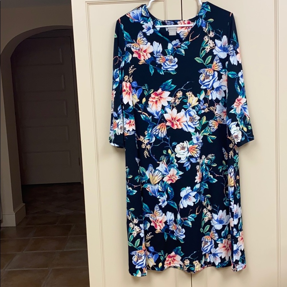 Chico’s polyester floral dress